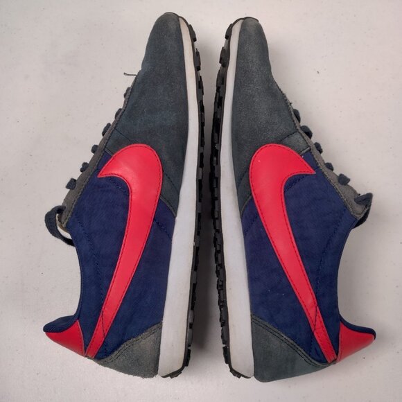 Nike Waffle Trainer Shoes Women 10.5 Midnight Blue Red Swoosh Running Sneakers - Picture 4 of 16